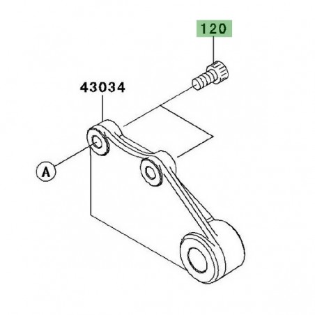 Vis M8x16 fixation disque de frein arrière Kawasaki Ninja 250R (2008-2012) | Réf. 120CA0816