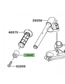 Embout de guidon Kawasaki Ninja 250R (2008) | Réf. 130421069