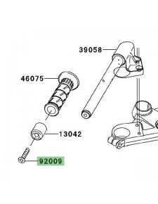 Vis fixation embout de guidon Kawasaki Ninja 250R (2008-2012)