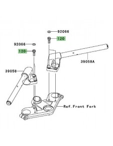 Vis M8x22 fixation demi-guidon Kawasaki Ninja 250R (2008-2012) | Réf. 120CB0822