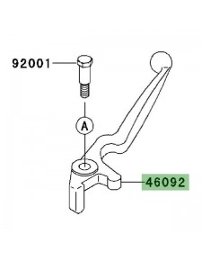 Levier de frein d'origine Kawasaki Ninja 250R (2008-2012) | Réf. 460920028