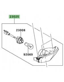 Feu arrière d'origine Kawasaki Ninja 250R (2008-2012) | Réf. 230250308