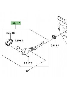 Clignotant avant gauche Kawasaki Ninja 250R (2008-2012) | Réf. 230370458