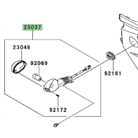 Clignotant avant gauche Kawasaki Ninja 250R (2008-2012) | Réf. 230370458