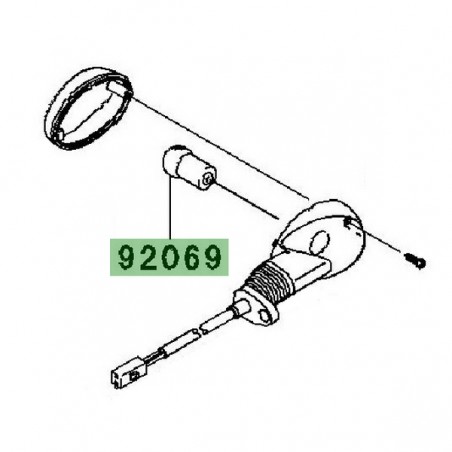 Ampoule (12V/10W) clignotant avant et arrière Kawasaki Ninja 250R (2008-2012) | Réf. 920690106