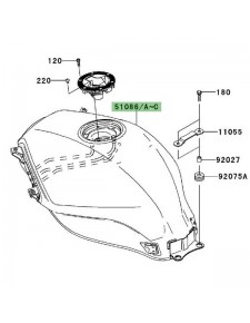 Réservoir d'essence peint Kawasaki Ninja 250R (2008-2012) | Moto Shop 35