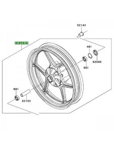 Jante avant d'origine peinte Kawasaki Ninja 250R (2008-2012) | Moto Shop 35