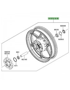 Jante arrière d'origine Kawasaki Ninja 250R (2008-2012) | Moto Shop 35