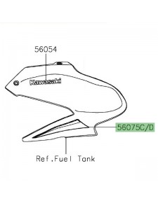 Autocollant inférieur réservoir Kawasaki Z900 (2019) | Moto Shop 35