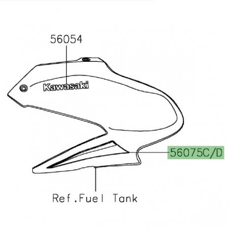 Autocollant inférieur réservoir Kawasaki Z900 (2019) | Moto Shop 35