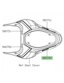 Autocollant "900" gauche coque arrière Kawasaki Z900 blanc, vert ou noir (2019) | Moto Shop 35