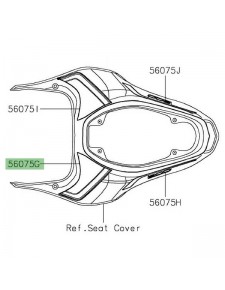 Autocollant décoratif gauche coque arrière Kawasaki Z900 (2019) | Moto Shop 35