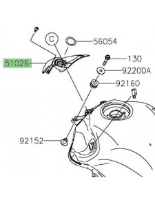 Protection clés de contact réservoir Kawasaki Z900 (2017-2024) | Réf. 510260013