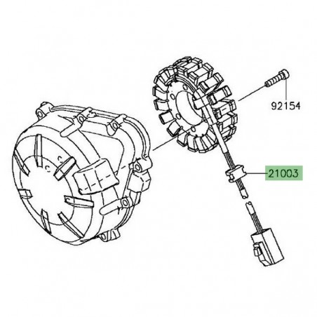 Alternateur d'origine Kawasaki Z900 (2017-2019) | Réf. 210030174