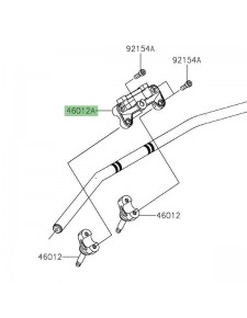 Pontet supérieur de guidon d'origine Kawasaki Z900 (2017-2019) | Réf. 46012037718R