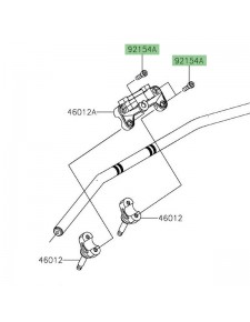 Vis M8x30 fixation pontet supérieur Kawasaki Z900 (2017-2019) | Réf. 921542683