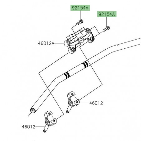 Vis M8x30 fixation pontet supérieur Kawasaki Z900 (2017-2019) | Réf. 921542683