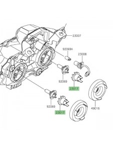 Prise ampoule optique avant Kawasaki Z900 (2017-2019) | Réf. 230171067