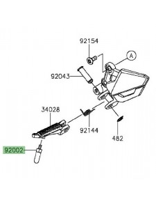 Téton de repose-pieds avant Kawasaki Z300 (2015-2016)