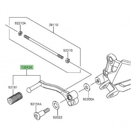 Sélecteur de vitesses Kawasaki Z300 (2015-2016) | Réf. 132420088