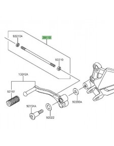 Tige de sélecteur de vitesse Kawasaki Z300 (2015-2016) | Réf. 391100307