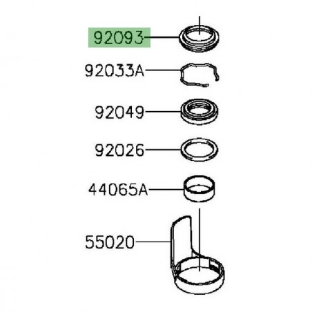 Cache poussière de fourche Kawasaki Z300 (2015-2016) | Réf. 920931367