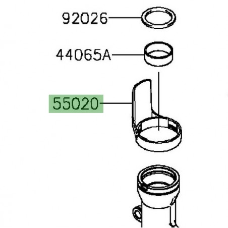 Protection de fourche Kawasaki Z300 (2015-2016) | Réf. 550200929