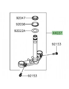 Té de fourche inférieur Kawasaki Z300 (2015-2016) | Réf. 440370152