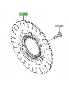 Disque de frein arrière Kawasaki Z300 ABS (2015-2016) | Réf. 41080059611H