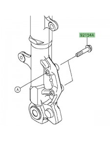 Vis fixation étrier de frein avant Kawasaki Z300 (2015-2016) | Réf. 921541033