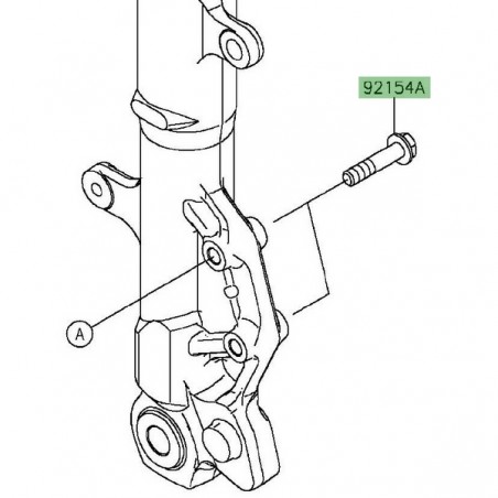 Vis fixation étrier de frein avant Kawasaki Z300 (2015-2016) | Réf. 921541033