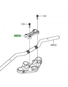 Pontet supérieur de guidon Kawasaki Z300 (2015-2016) | Réf. 460120314