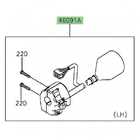 Commodo gauche Kawasaki Z300 (2015-2016) | Réf. 460910407