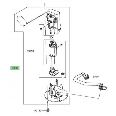 Pompe à essence Kawasaki Z300 (2015-2016) | Réf. 490400713