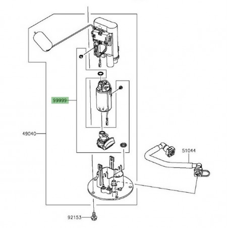 Kit filtre à essence Kawasaki Z300 (2015-2016) | Réf. 999990524