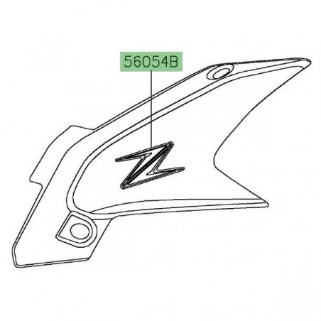 Autocollant "Z" coque de réservoir Kawasaki Z650 (2019) | Moto Shop 35