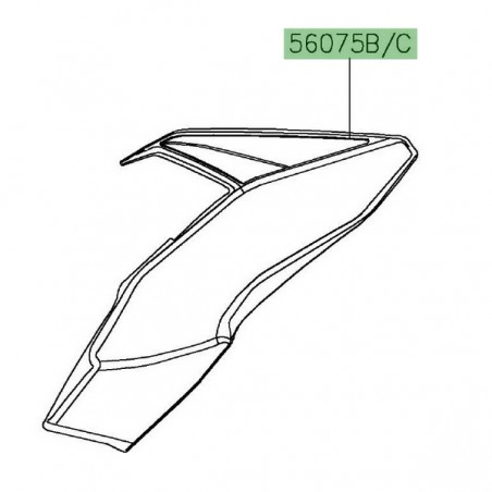 Autocollant flanc tête de fourche Kawasaki Z650 (2019) | Moto Shop 35