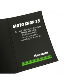 Étui porte carte grise 3 volets Kawasaki Moto Shop 35