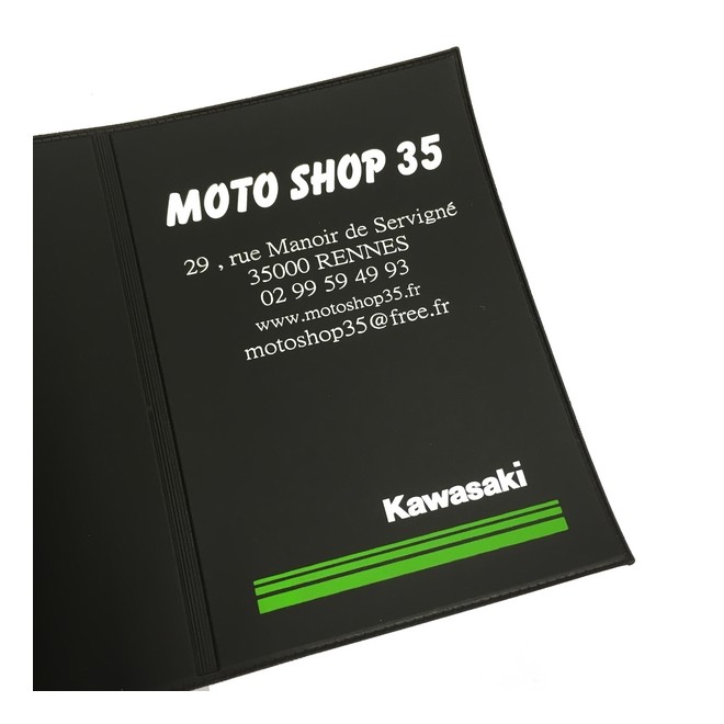 Étui porte carte grise 3 volets Kawasaki Moto Shop 35