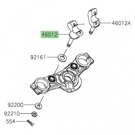 Pontet de guidon gauche Kawasaki Z650 (2017-2019) | Réf. 46012030318R