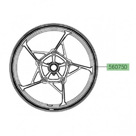 Liserè de jante Kawasaki Z650 blanc (2019) | Réf. 560757271