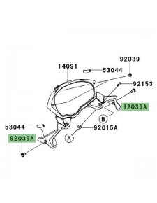 Rivet plastique latéraux habillage compteur Kawasaki Z750 (2007-2012) | Réf. 920391286