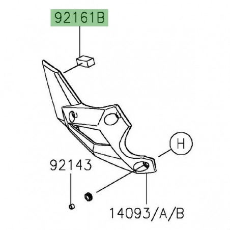 Mousse d'écope radiateur Kawasaki Z400 (2019-2020) | Réf. 921612260