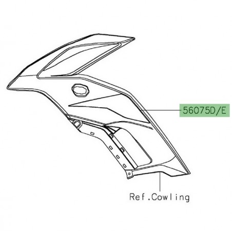 Autocollant flanc de carénage Kawasaki Versys 650 (2019-2020) | Moto Shop 35