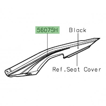 Autocollant coque arrière gauche Kawasaki Versys 650 Special Edition (2019-2020) | Réf. 560757567