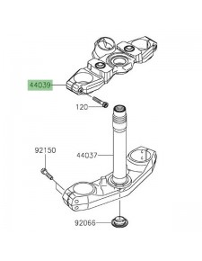 Té de fourche supérieur Kawasaki Versys 650 (2015-2024) | Réf. 44039015918R