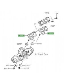 Pontet de guidon Kawasaki Versys 650 (2015-2021) | Réf. 46012037318R