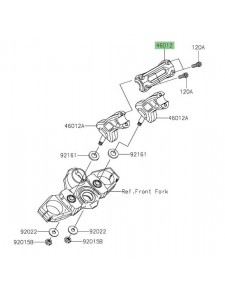 Pontet supérieur de guidon Kawasaki Versys 650 (2015-2024) | Réf. 46012037218R