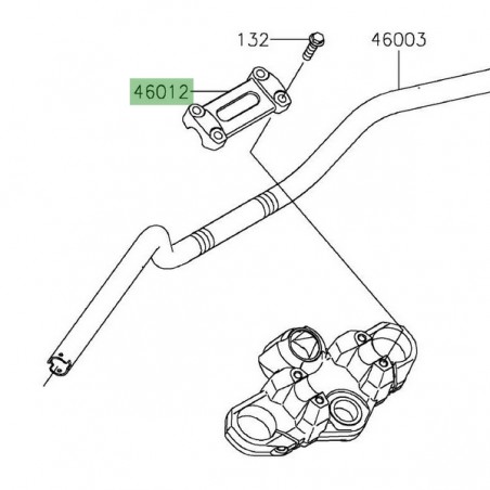 Pontet supérieur Kawasaki Versys-X 300 (2017-2018) | Réf. 46012001018R