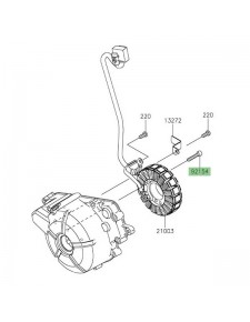 Vis M6x30 fixation alternateur Kawasaki Versys-X 300 (2017-2018) | Réf. 921540962